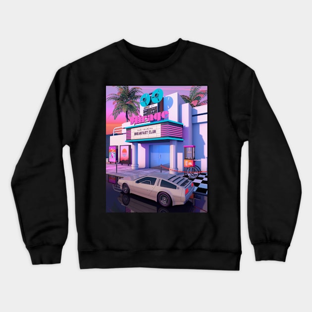 Retro Cinema Crewneck Sweatshirt by dennybusyet